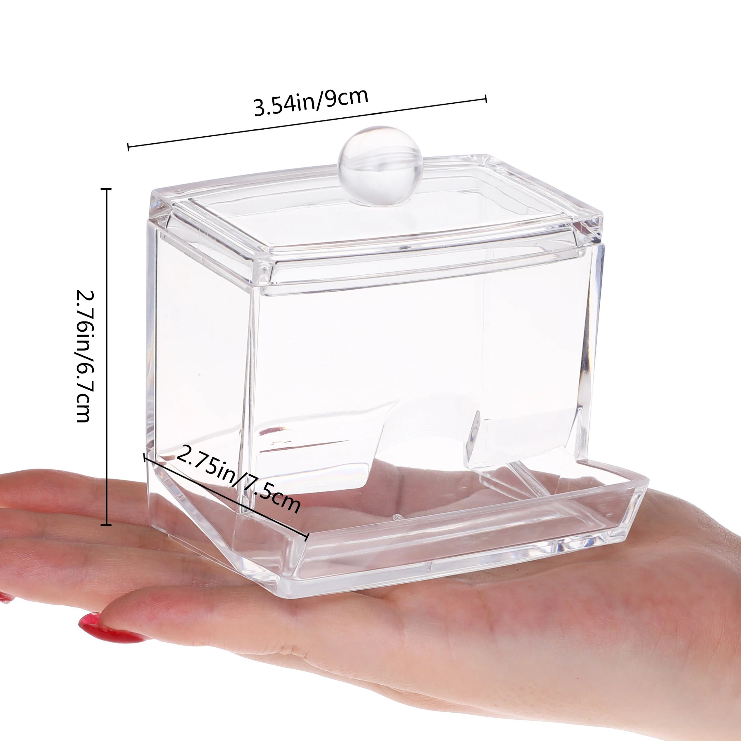 Акриловый Прозрачный Маленький Держатель Для Q-tip Диспенсер Ванной Комнаты