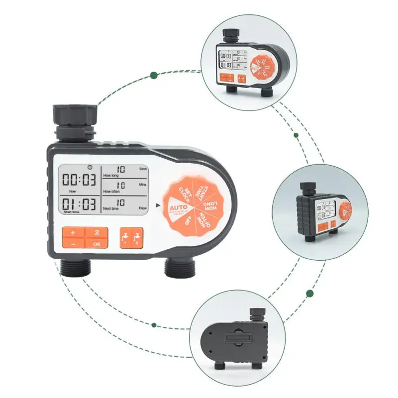 

LCD Screen Timing Watering Device Automatic Irrigation Water Timer Garden Sprinkler Controller Intelligent Watering Timer