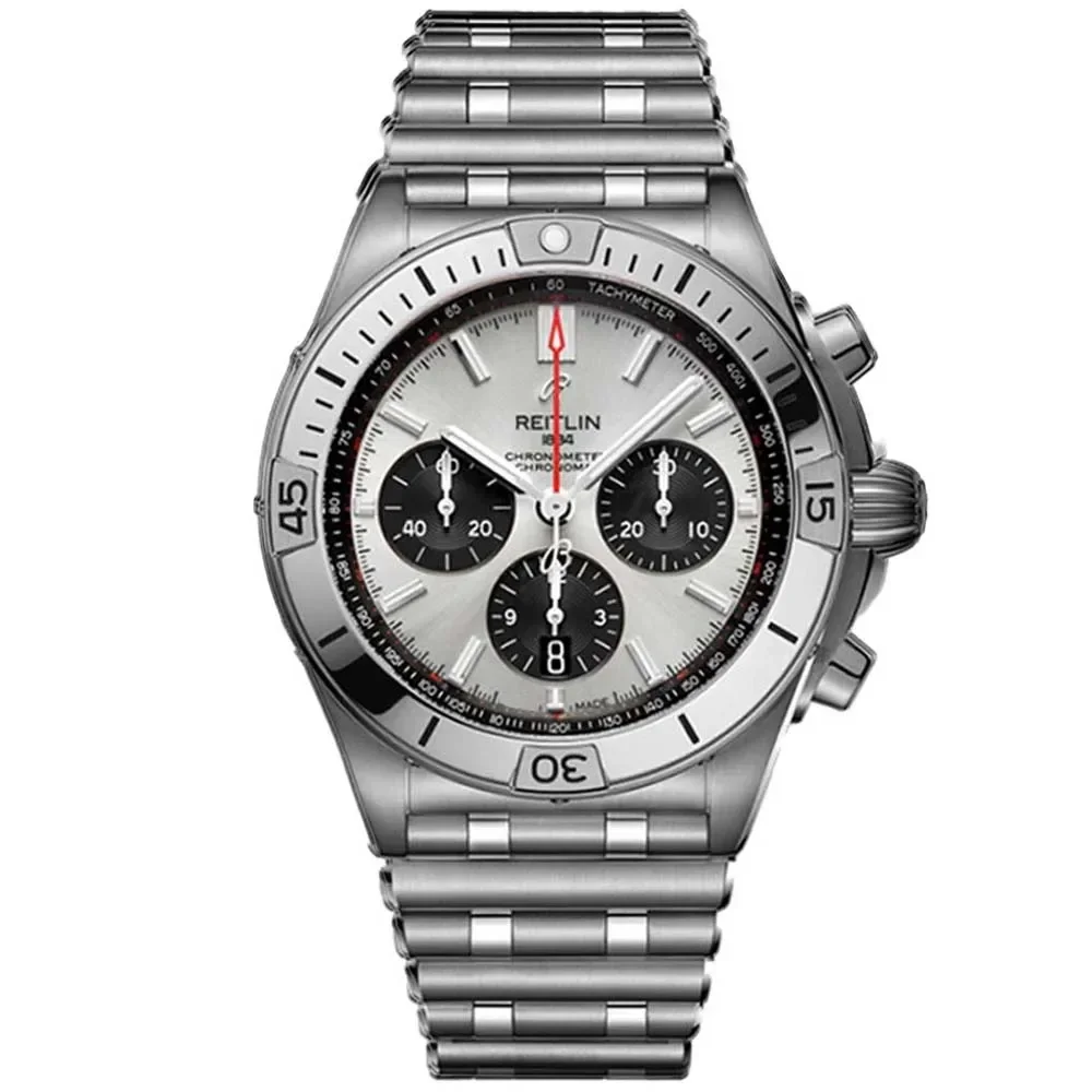 

Top B ,Br LOGO Watches For Mens Business Multifunction Automatic Date Wristwatch Luxury Full Steel Chronograph Sports AAA Clock