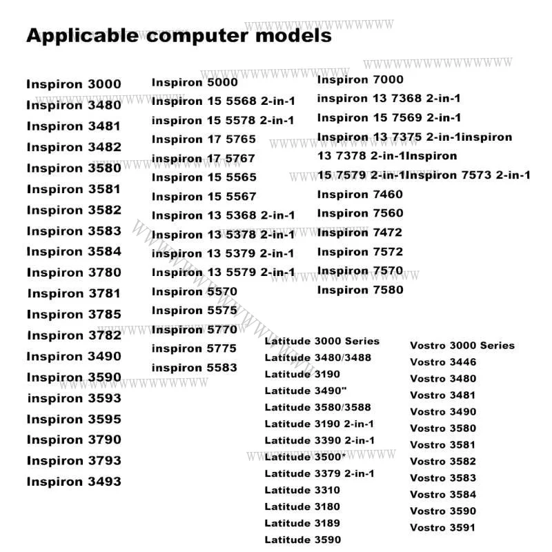 Новая батарея WDXOR для ноутбуков DELL Vostro 5468, 5471, 5568, Inspiron 17, 5770, 5767, 5765, 15, 5584, 5567, 7560, 3583, 5538, 5567 WDXOR (art.: 3920d84cd473a) - 3920d84cd473a