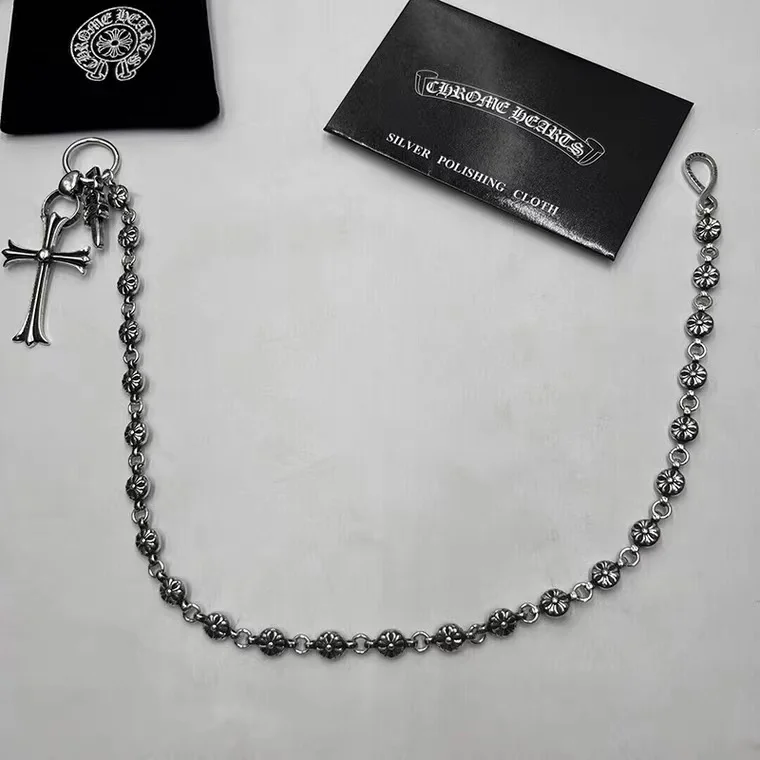 

Хром % сердце sss крест цветок мяч пряжка сумка цепочка индивидуальная Мода крест Стерлинговое серебро цепь для брюк подвесная цепь