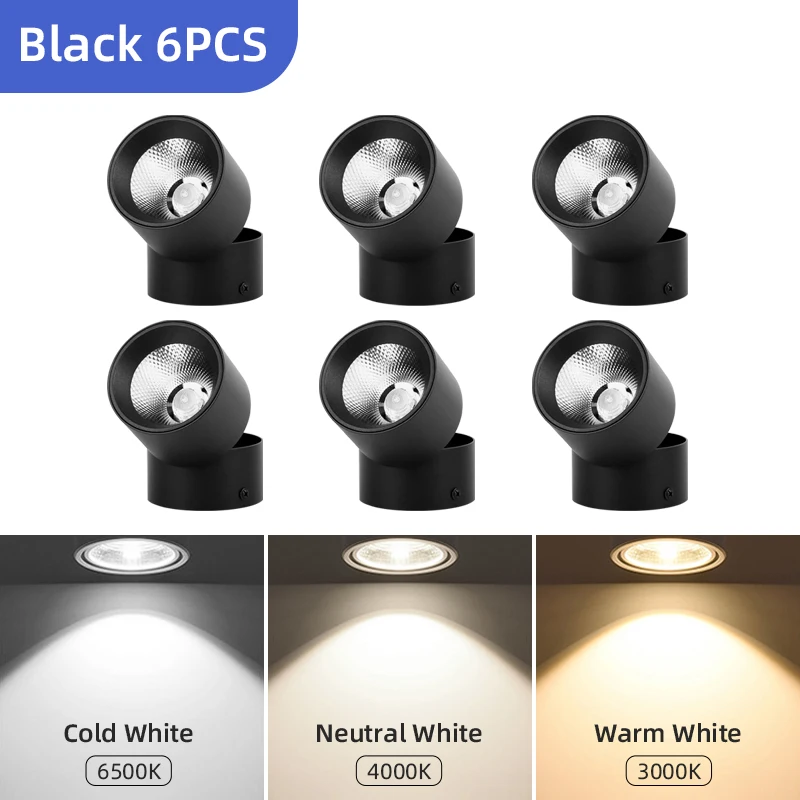 

Складные алюминиевые светодиодные трековые светильники, регулируемый угол, трековое освещение, точечные светильники для дома, кухни, магазина