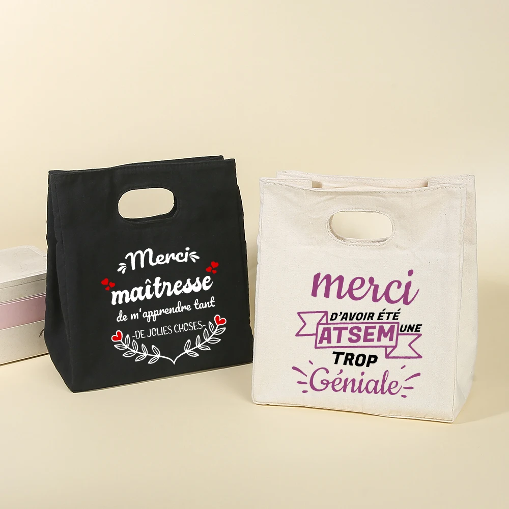 Thank You Mistress Teacher Lunch Bag Cooler Tote Portable Insulated Thermal Food Container Lunchbox End of Year Teacher Gift