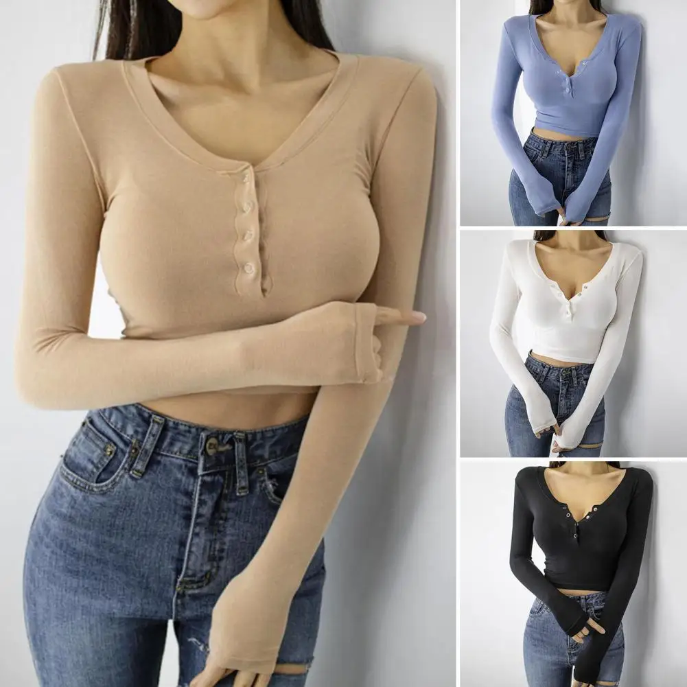 

Модная однотонная эластичная Базовая Блузка, облегающая блузка, не скатывающаяся