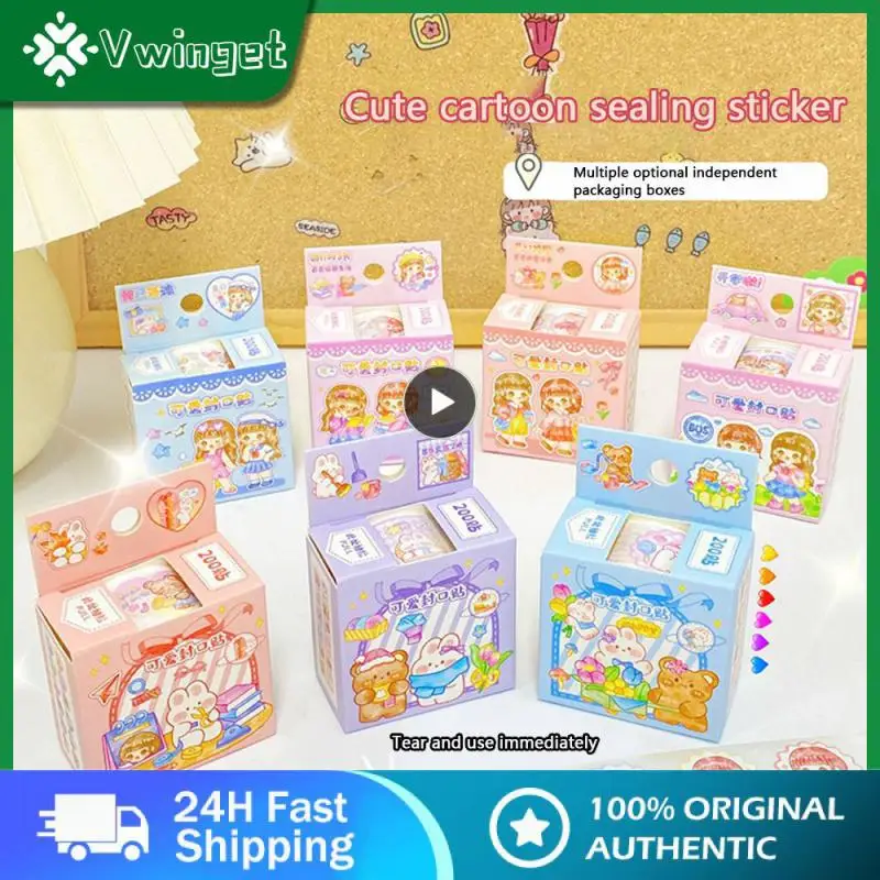 

Creative Decoration Cute Stickers Seal Sticker Pattern Sealing Stickers Sticker Water Proof Notebook Material Paste Cartoon