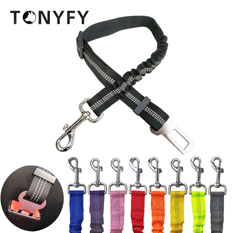

Adjustable Safety Dog Seat Belt Elastic Retractable Vehicle Car Leash Reflective Nylon Dogs Lead Leash for Pet Dog Cat Supplies