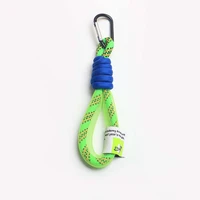 fashion fluorescent color short cord keychains creative unique lanyard key buckle simple handmade braided key accessories