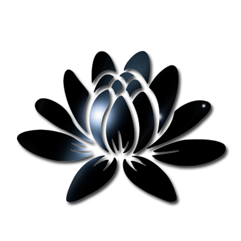 

Acrylic Mirror Wall Stickers Gold Silver Blooming Lotus Flower DIY Decal Home Mural Decor Bedroom Living Room Decorative Crafts