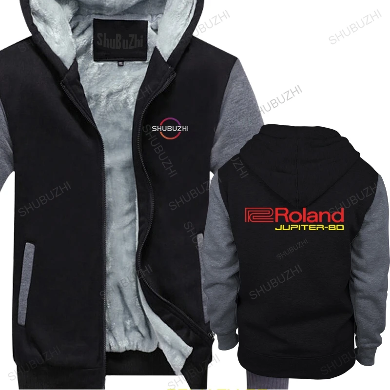 

man winter hoody black zipper Roland Jupiter 80 men's top pullover cotton warm coat brand fashion unisex brand winter hoodies