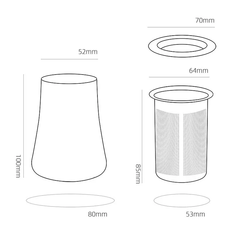 Сито для кофе инструмент фильтрации мелкого порошка мельница зерен чашка