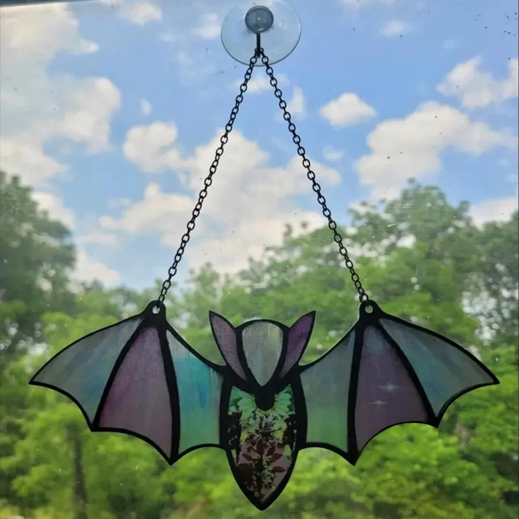 

Acrylic Wide Application Halloween Bat Decoration For Any Party Theme Delicate Halloween Bat Stained