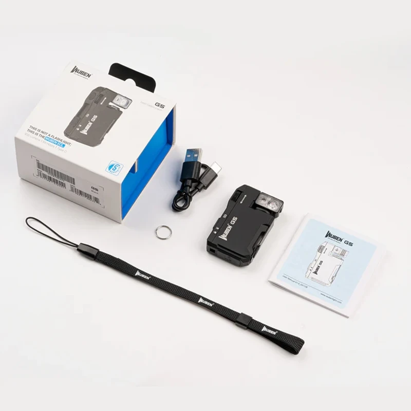 Фото WUBEN G5 Mini EDC Light Портативный карманный фонарик 400 люмен Водонепроницаемый магнитный хвост 52 г Сверхлегкий 180 °   Вращающаяся головка №4