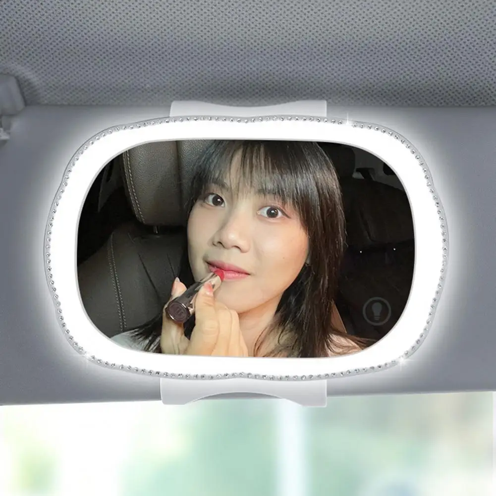 

Car Makeup Mirror Practical High Clarity USB Interface Auto Visor Interior Cosmetic Mirror Car Accessories