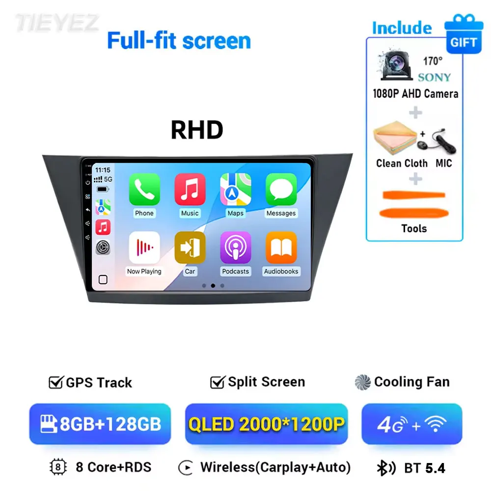 

Для Toyota Prius V Prius Plus Alpha 2012 2013 2014 2015 2016 2017 LHD RHD Android 15 Автомагнитола Android Auto Carplay QLED WIFI + 4G