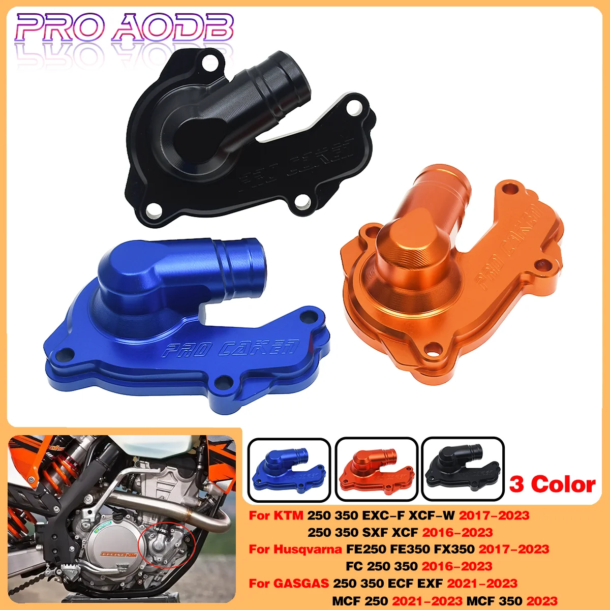 CAKEN мотоциклетный водяной насос с ЧПУ защитная крышка для KTM 250 350 EXCF XCF-W 2017-2023 250SXF