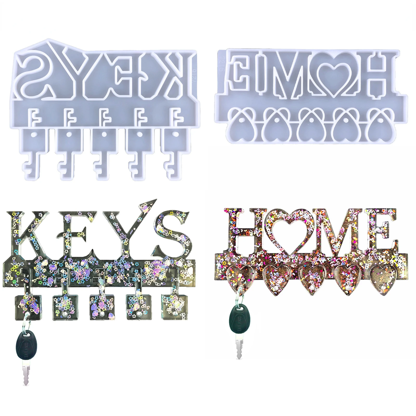 

Key Hook Wall Hanging Epoxy Resin Mold Wall Entrance Door Porch Clothes Hook Rack Storage Silicone Mold