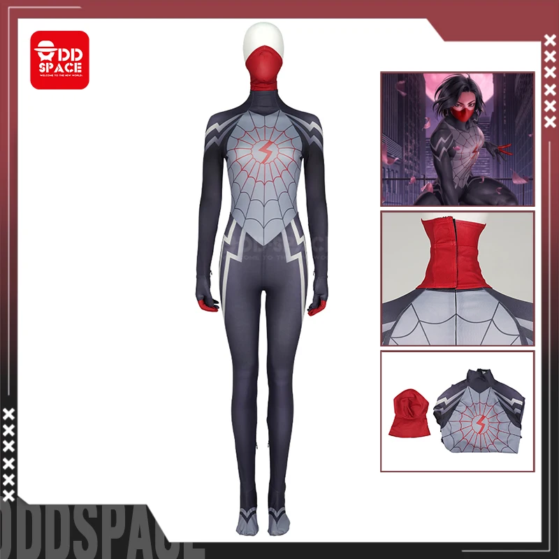 

Lady Jumpsuit Silk Cindy The Moon Cosplay Costume Spandex Tights Zentai Suit Superhero Silk Sex For Women Jumpsuit Scarf
