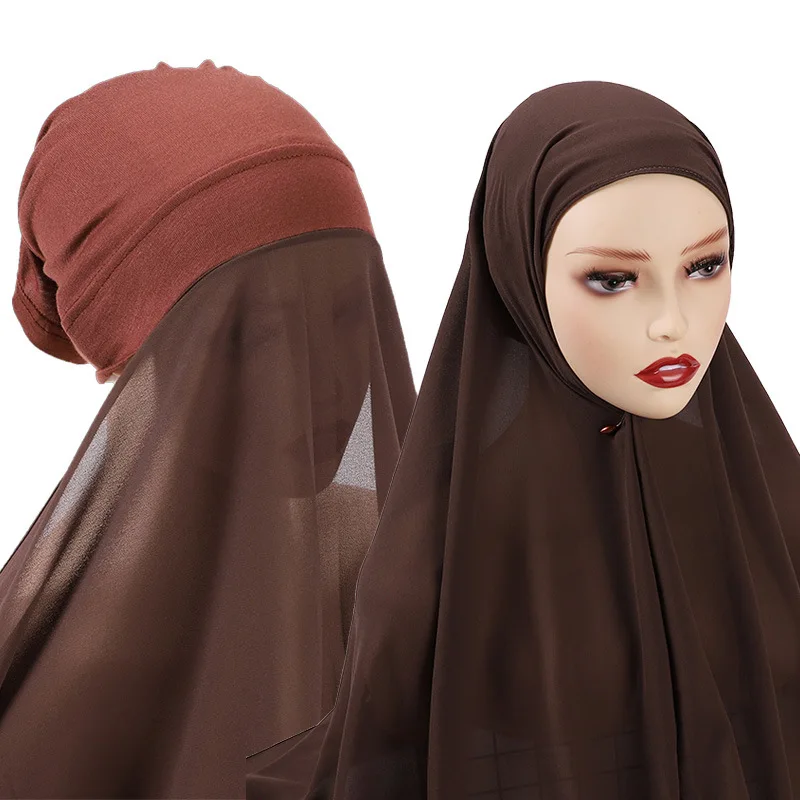 

Ramadan Eid Muslim Prayer Garment Long Khimar Islam Women Hijab Scarf Wrap Sleeveless Tops Abaya Jilbab Abayas Arab Niqab Hijabs