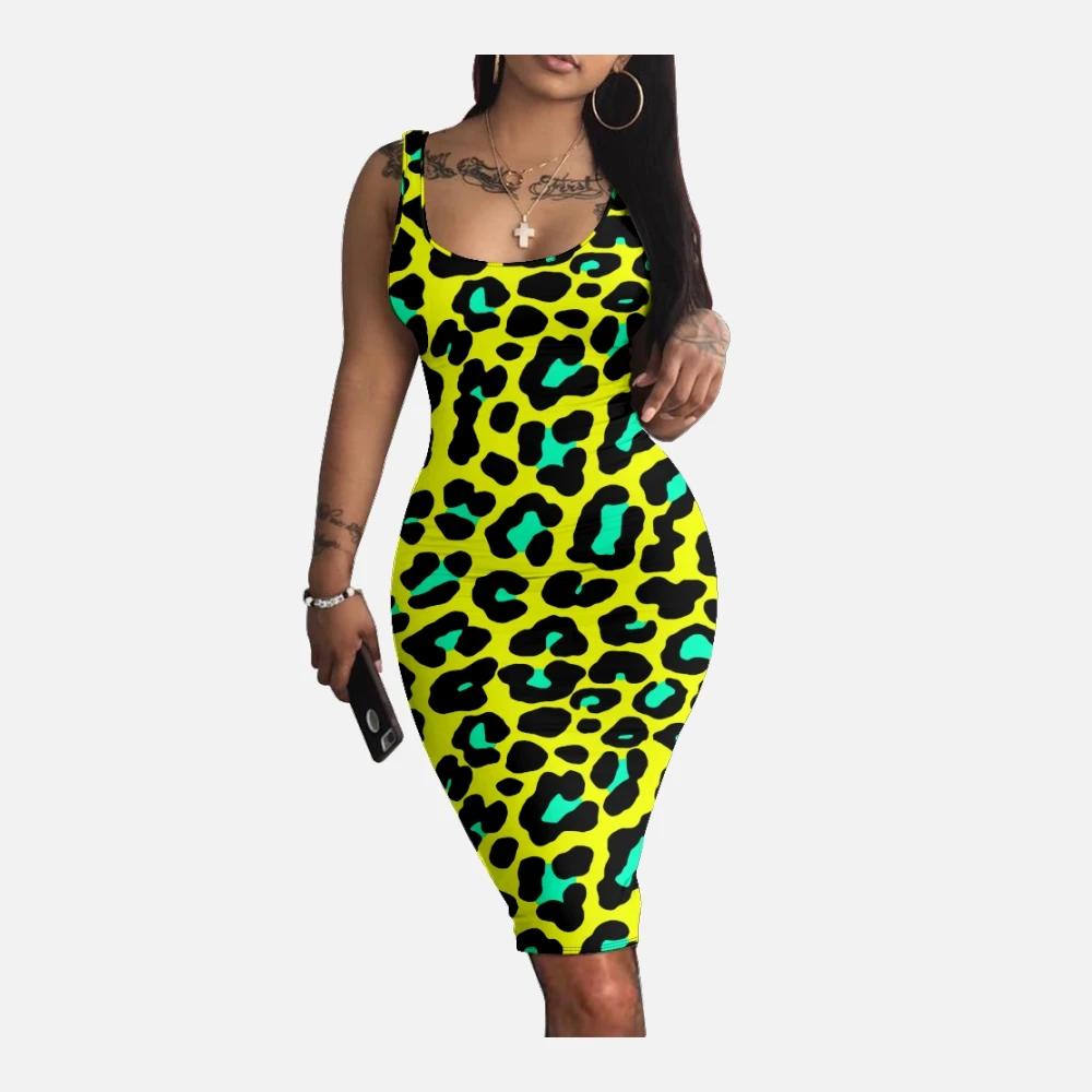 

Women Y2k Mini Dresses Sexy Dress Leopard Print Women Dresses For Women Party Summer Beach Halter Evening Dresses