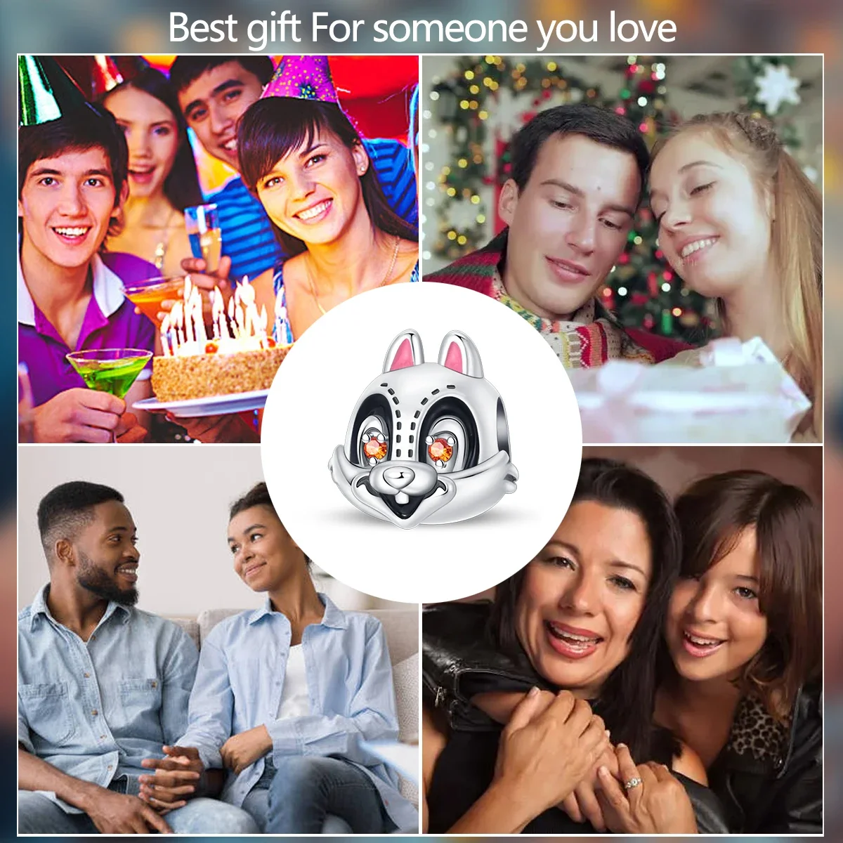 Осенние бусины из стерлингового серебра 925 пробы с кленовым листом и белкой