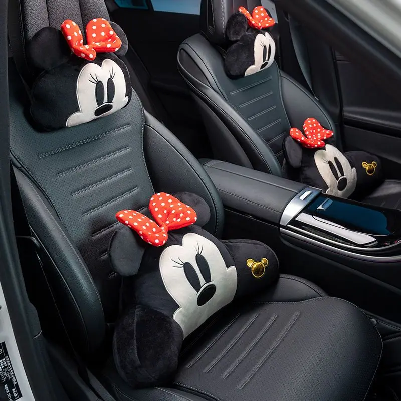 Фото Disney Микки и Минни анимация периферийный мультфильм милая подушка для подголовника автомобиля креативная кавайная подушка для сиденья автомобильная подушка украшение №2