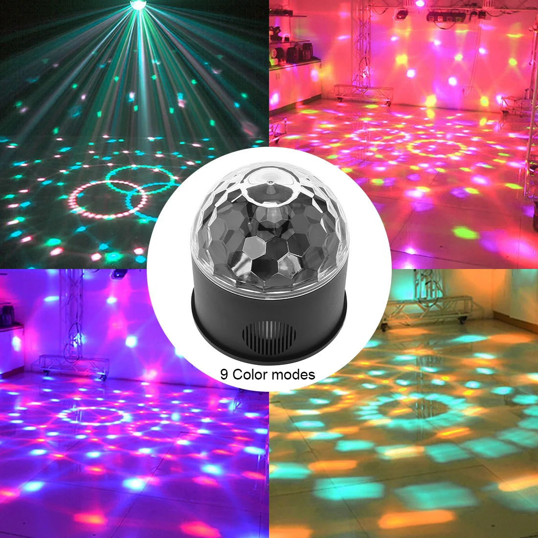 Stage Lights Bluetooth + Speaker 9W 9 Colors USB 5V LED Ball Projector Stage Lights Support for Decoration / Car / Party images - 6