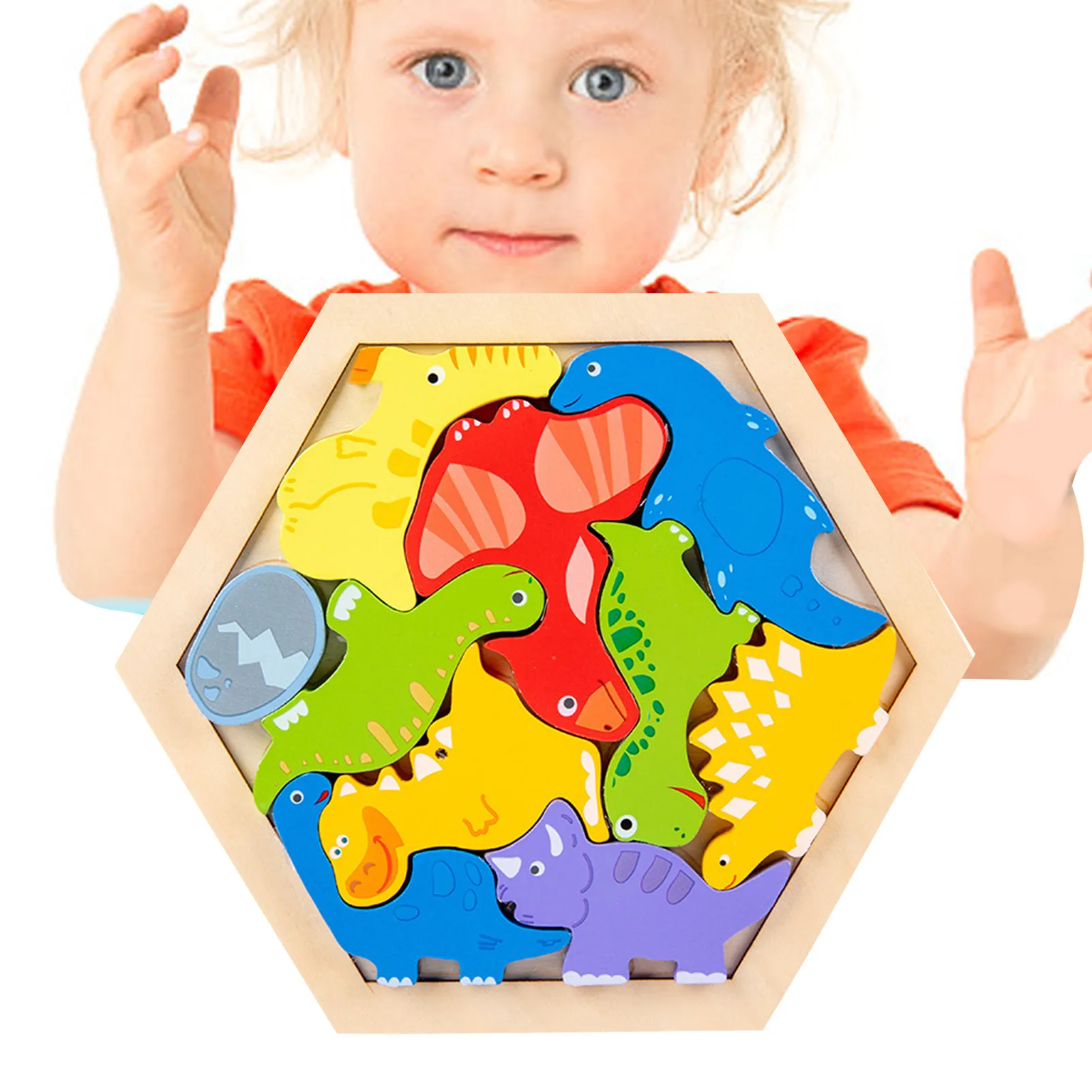 

Cartoon Blocks Wooden Puzzle Baby Toy With Selection Of Large-particle Building Blocks Cartoon Blocks Improve Spatial Reasoning