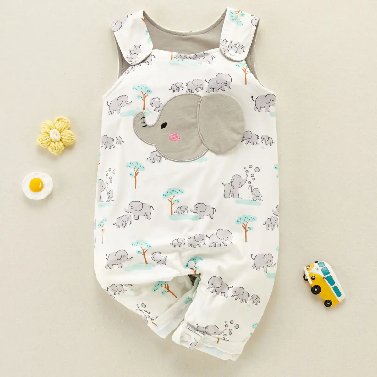 

Hibobi Baby Elephant Lion Pattern Jumpysuit