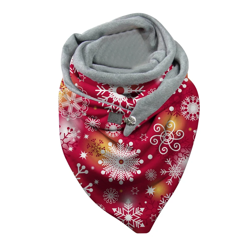 

Red Chrismas Art Print 3D Printed Scarf and Shawl Warm for Women and Men
