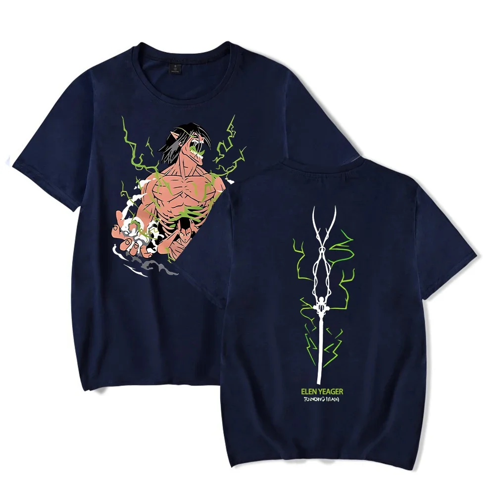 Мужская футболка с изображением аниме Атака Титанов уличная одежда в стиле