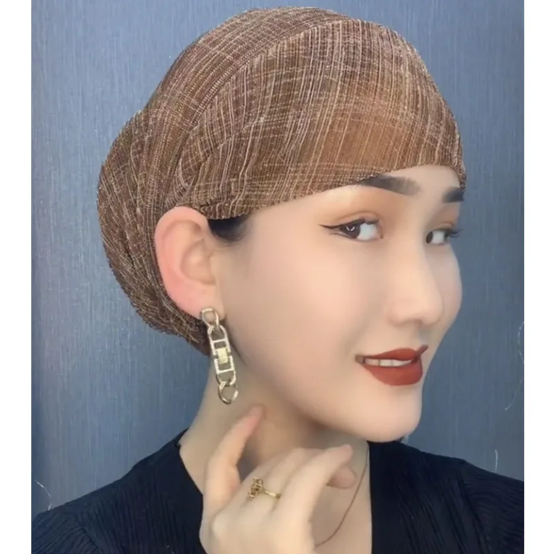 Summer Breathable Turban Caps for Women Retro Female Headscarf Bonnet Muslim Head Wraps Scarves Turban Femme Musulman