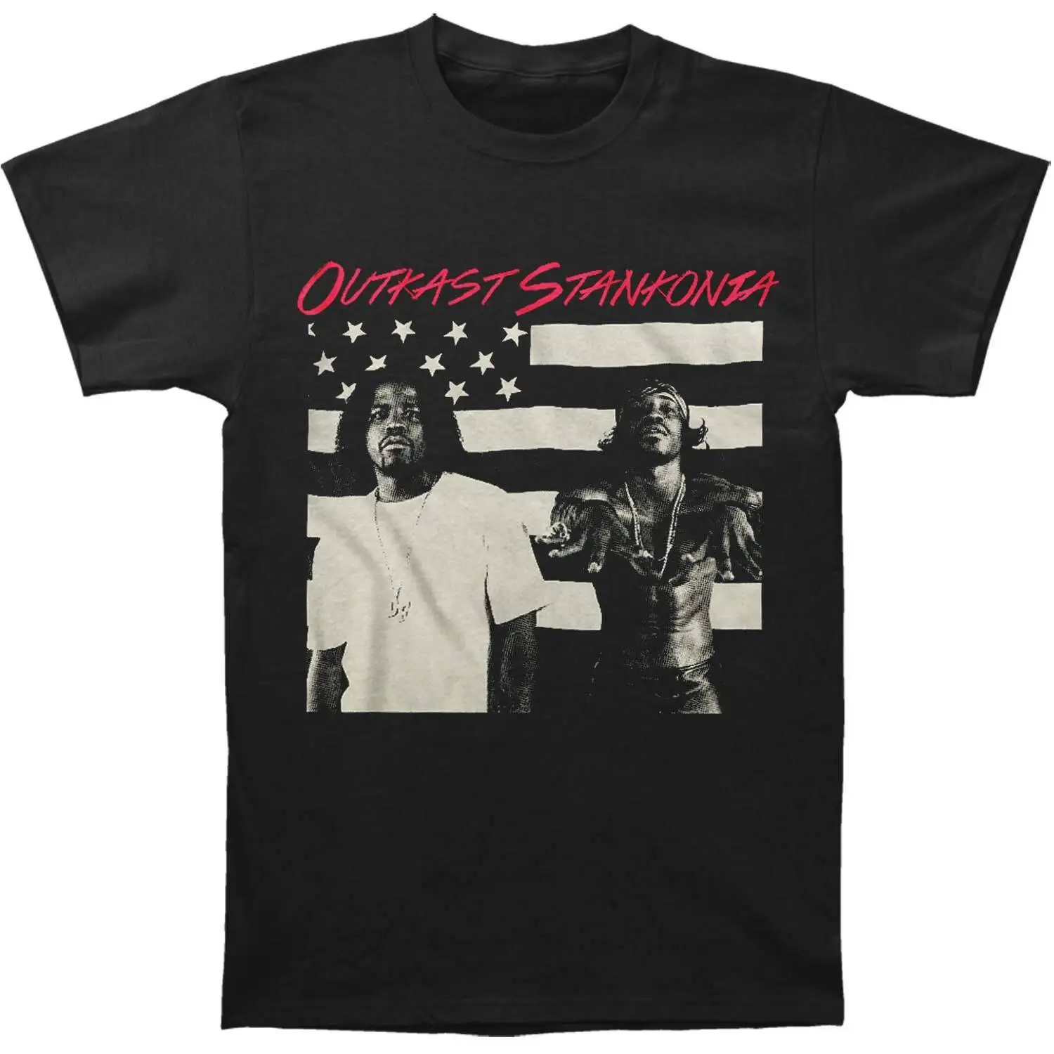 Мужская приталенная футболка Outkast Stankonia большая черная рубашка