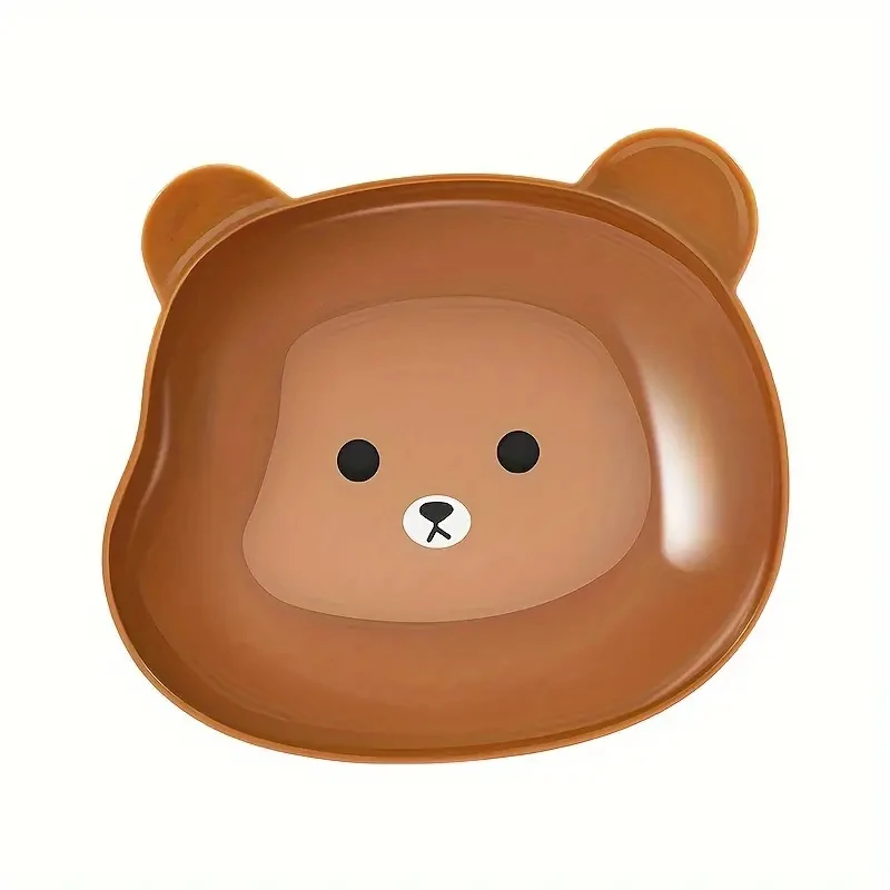 Противоскользящая Миска Для Кошек В Милом Медвежьем Пластиковая Еды Блюдо Воды