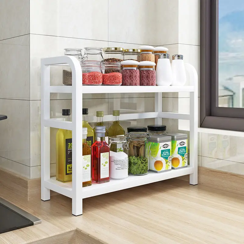 

2023 Year New AOLIVIYA Kitchen Rack Seasoning Rack Countertop Soy Sauce Bottle Condiment Storage Rack Kitchenware Organizer