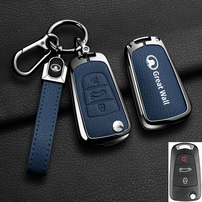 

Чехол для автомобильного ключа из сплава для Great Wall Haval Hover Wingle 5 6 H3 H5 H6 H1 H3 C30 C50 M4, 3 кнопки, защитный чехол для сумки, брелок