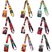 jf1396 horror movie scream lanyards keychain tv show neck strap phone buttons id card holder lanyard for keys diy hanging rope