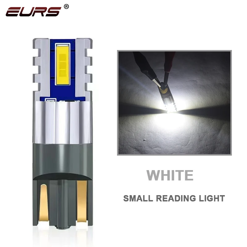 

EURS 2 шт. светодиодные лампы W5W T10 194 супер яркие 1860 2SMD, индикатор ширины внутреннего освещения, освещение номерного знака 5 Вт
