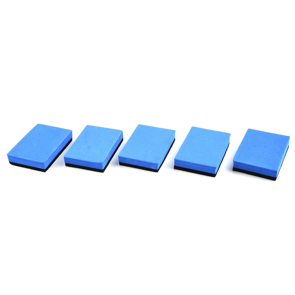 

Polishing Pads 5Pcs Ceramic Waxing Rectangle Blue+Black 7.5*5*1.5cm Car Coating Sponges Replacement Nano Useful Practical