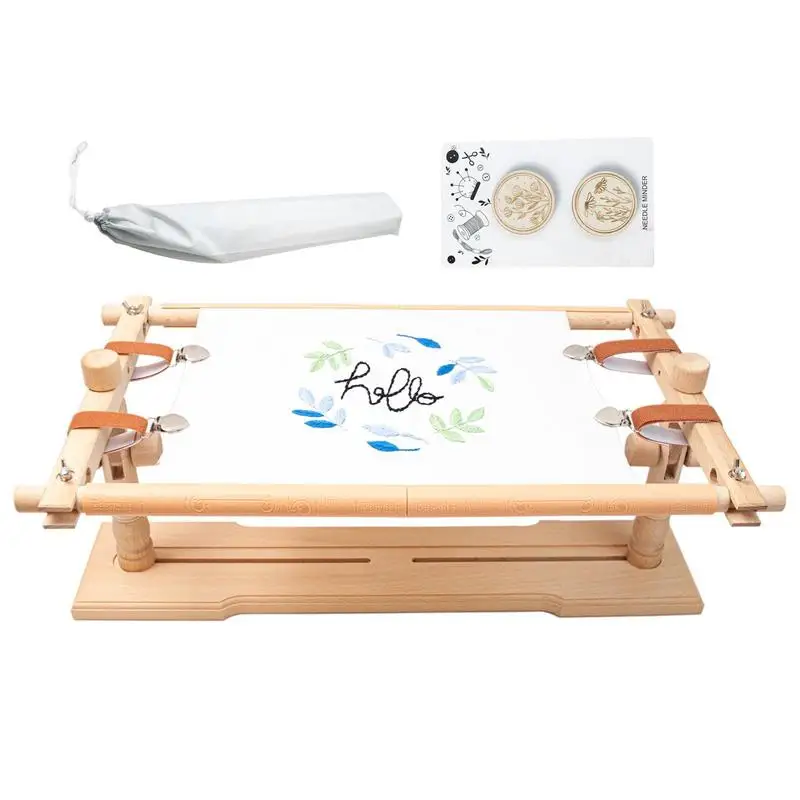 

Embroidery Stand Rotated Cross Stitchs Stand Lap Easy To Use Natural Beech Wood Embroidery Hoop Holder Hands Free Cross Stitchs