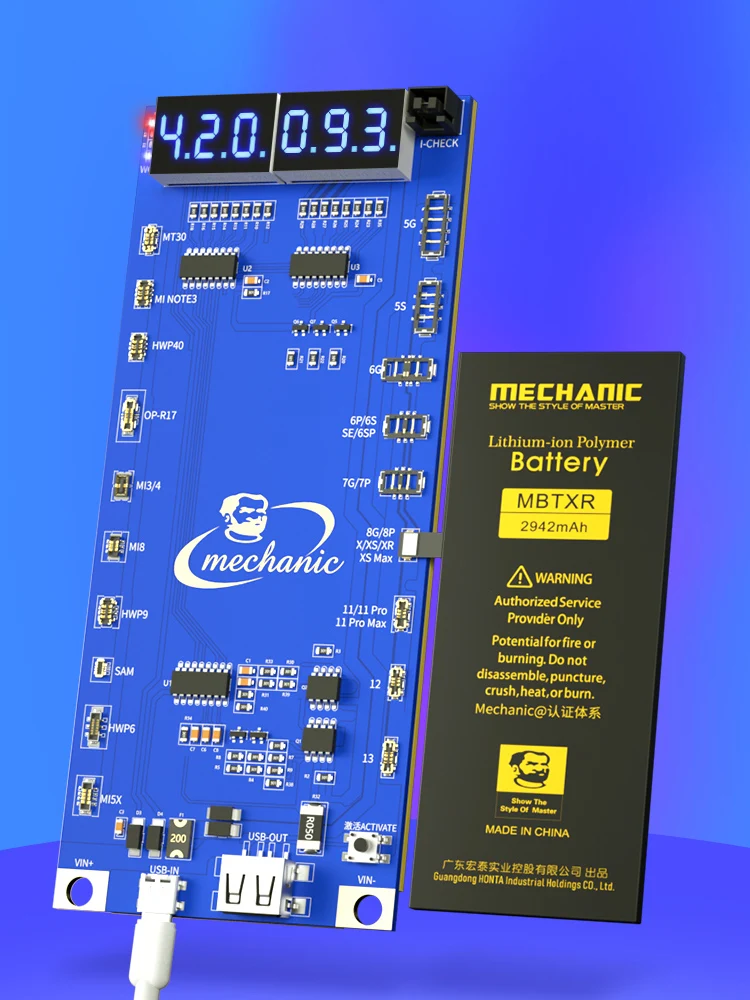 Батарейный чип MECHANIC панель с активной панелью для iPhone 5 6 7 8 X XS MAX XR 11 12 13 MINI PRO тестер