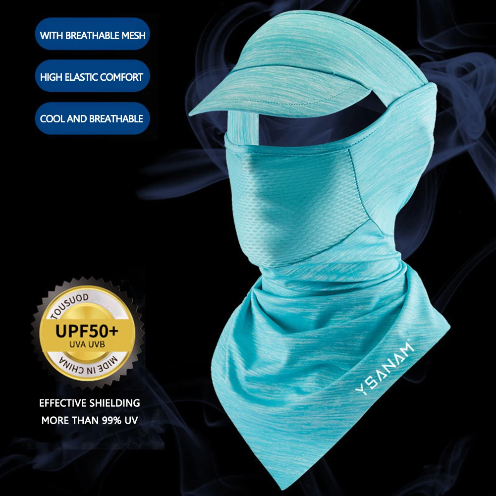 

Ice Silk Breathable Sunscreen Triangle Scarf Face Cover Mask Quick-drying Summer Elastic Windproof Cycling Outdoor Sports Hat