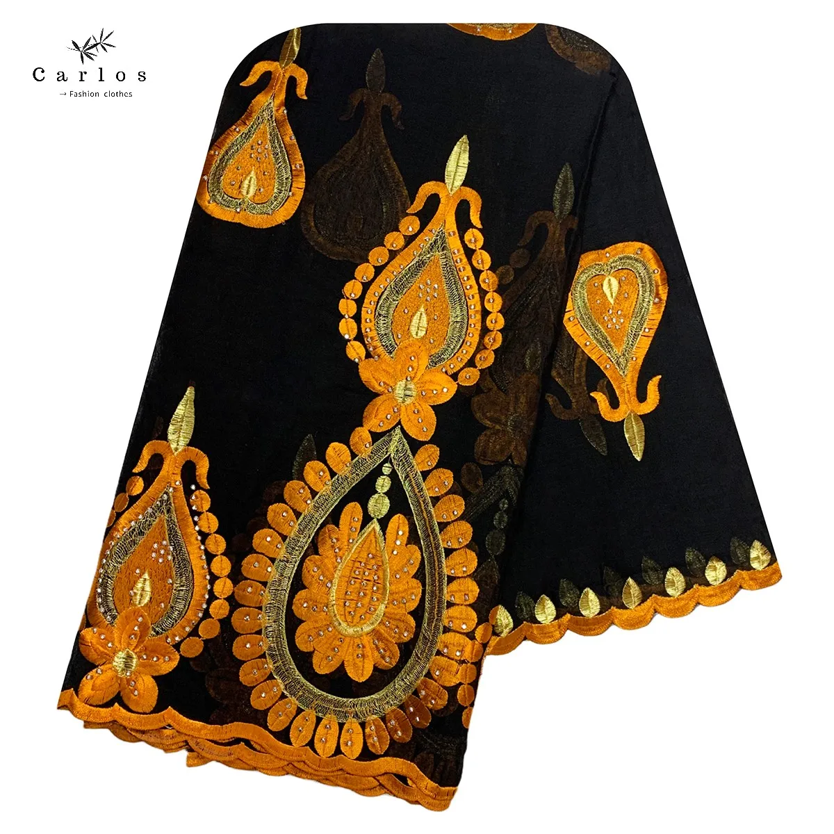 Лидер продаж 2022 мусульманский шарф большой размер 100% хлопковый Африканский