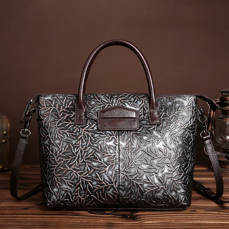 

EUMOAN New embossed and polished ladies crossbody bag leather women's bag retro fashion handbag single shoulder bag messenger b