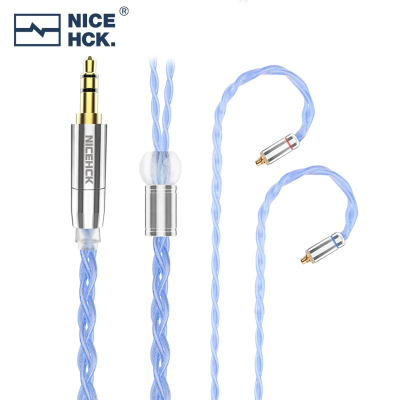 

NiceHCK BlueDay Cable 6N Silver Plated OCC Earphone Upgrade Wire 3.5/2.5/4.4mm MMCX/2Pin/QDC Pin For Lofty Topguy MK3 X7 ZAS NRA