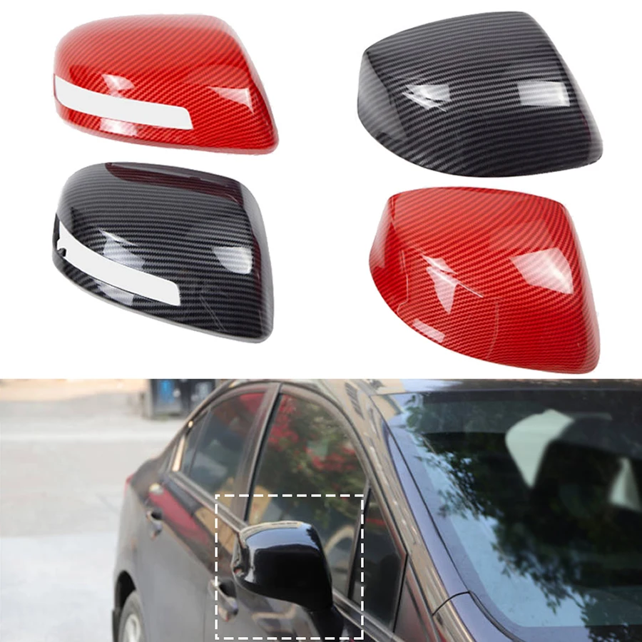 For Honda Civic 9th 2012 2013 2014 2015 Car Accessories Side Auto Mirrors Cover Rearview Wing Mirror Cap Carbon Fiber 1 Pair