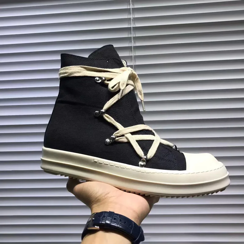 

Men's and women's high top five-star canvas black and white lace up double line geometric figure lovers casual board shoes short