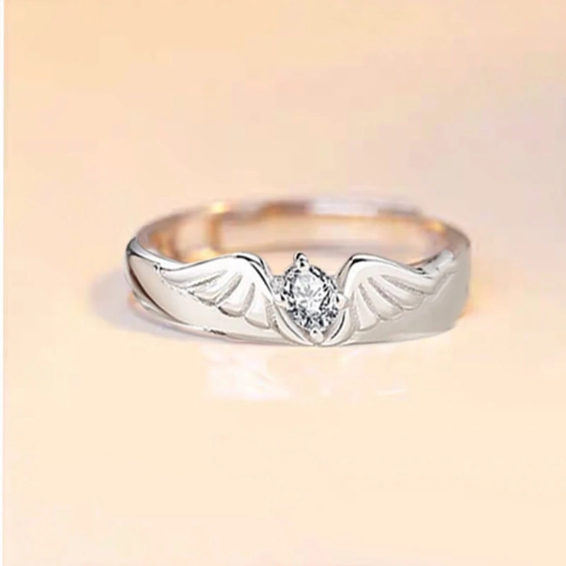 

Angel and Devil Matching Rings for Women Open Adjustable Couple Friendship Ring 264E