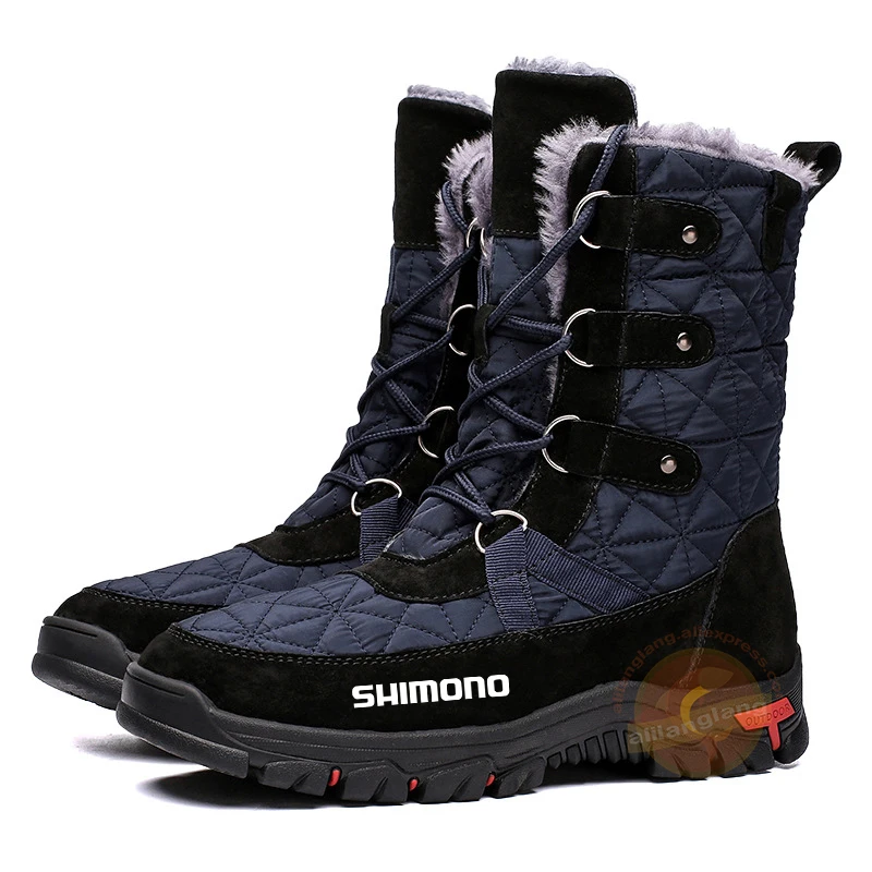 

Shimono Winter Thick Warm Plus Velvet Anti-slip Fishing Shoes Men's Women Outdoor Sports Ski Waterproof Lightweight Hiking Shoes