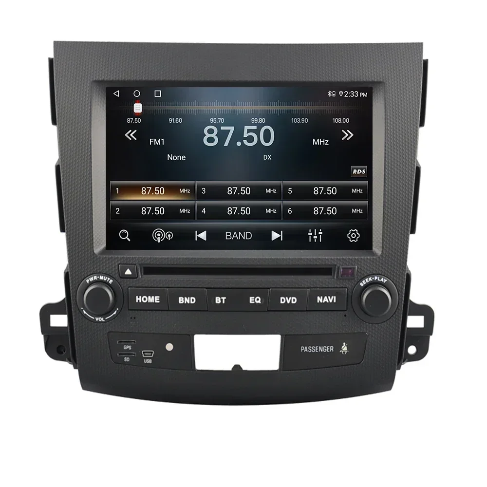Для Mitsubishi Outlander Xl 2 2005-2011 Android 13 Автомобильный радиоприемник Multimidia Player Din Carplay