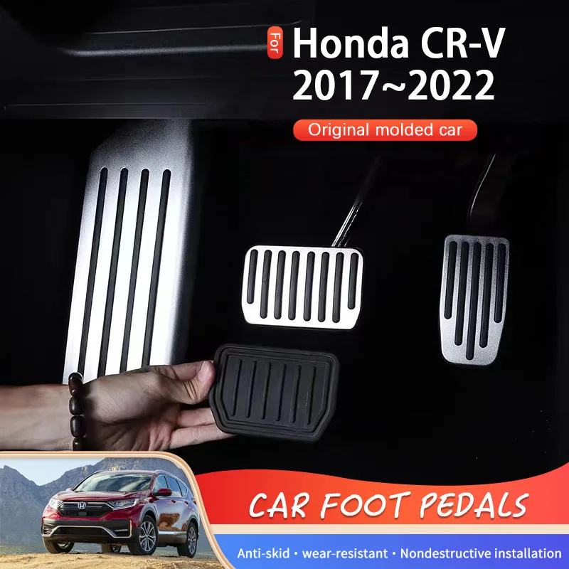 

AT MT Car Pedals For Honda CRV CR-V CR V 2017~2022 Aluminum Alloy Car Foot Pad Rest Cover Brake Pedal Accelerator Car Acessories